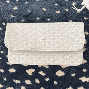 Goyard Saint Marie White Clutch Handbag